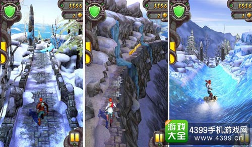 神庙逃亡2》是一款经典跑酷游戏,游戏在新版本中上线了冰封暗影的地图图片