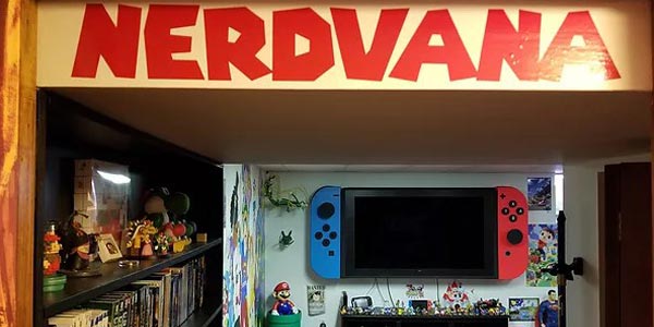 这是什么天堂啊,竟然有一整面Switch主题电视墙