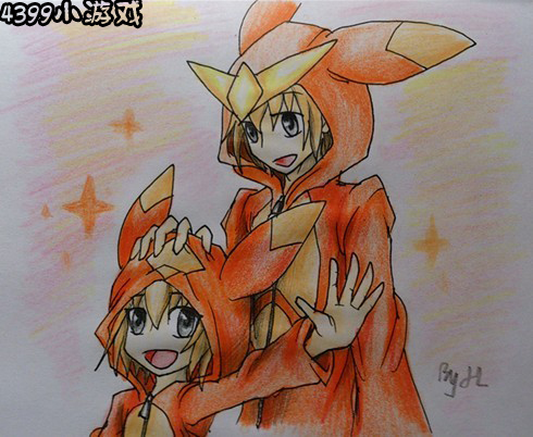 赛尔号手绘 米咔拟人_亲子版