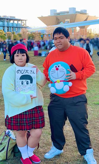 《多啦 a 梦》中的胖虎和他的妹妹,有任读